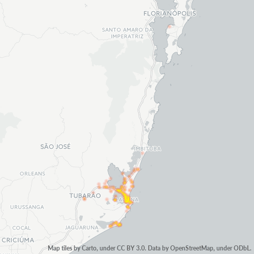 Concentració d'empreses a Codi Postal 88790-000 - Laguna, Estat de Santa Catarina