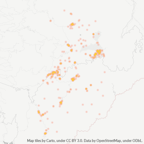 Bedrijfsconcentratie in Postcode 605 - Taiwan
