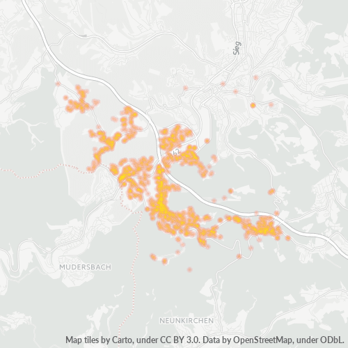 Business Concentration in Postal Code 57080 - Siegen, North Rhine-Westphalia