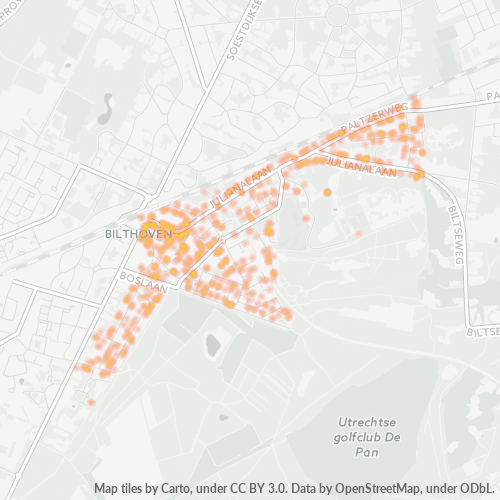 Dami ng Negosyo sa Postal Code 3722 - Bilthoven, Provincie Utrecht