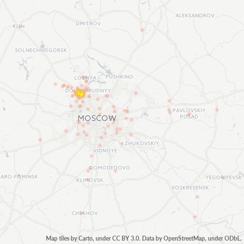 Dami ng Negosyo sa Postal Code 141401 - Khimki, Mosku