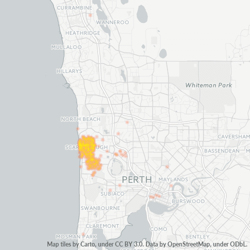 Dami ng Negosyo sa Postal Code 6019 - Scarborough, Kanlurang Australya
