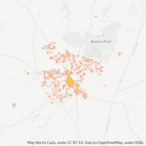 Concentració d'empreses a Codi Postal NG31 - Grantham, Anglaterra