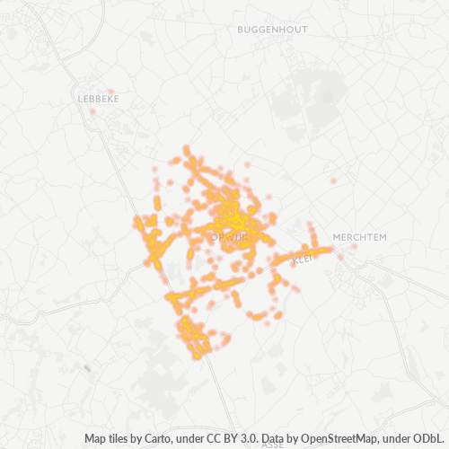 Bedrijfsconcentratie in Postcode 1745 - Opwijk, Vlaanderen