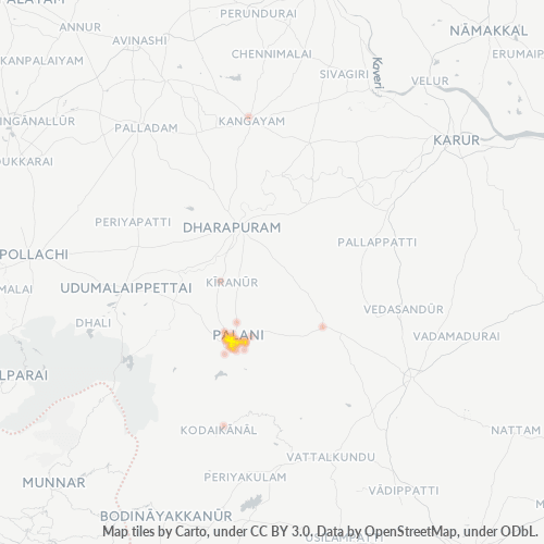 Dami ng Negosyo sa Postal Code 624601 - Palani, State of Tamil Nādu