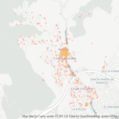 Dami ng Negosyo sa Postal Code 08328 - Alella, Katalunya