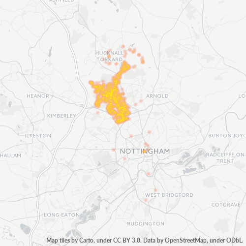 Dami ng Negosyo sa Postal Code NG6 - Nottingham, Inglatera