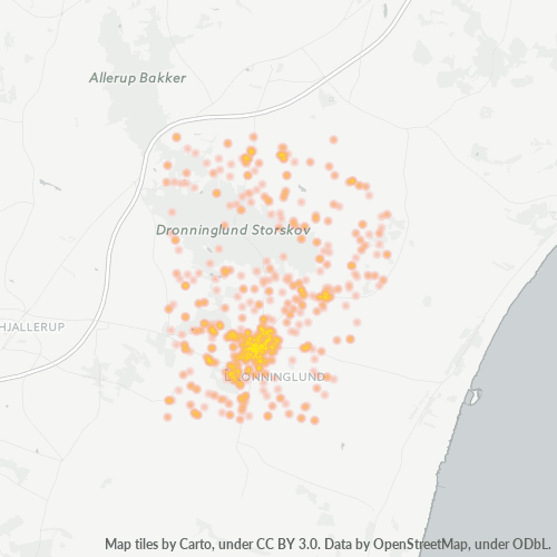 Dami ng Negosyo sa Postal Code 9330 - Dronninglund, North Denmark Region