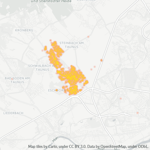 Business Concentration in Postal Code 65760 - Eschborn, Hesse