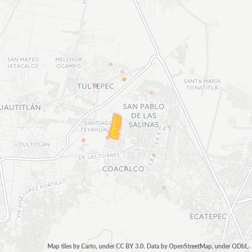 Verksamhetskoncentration i Postnummer 54987 - Tultepec, Mexiko (delstat)