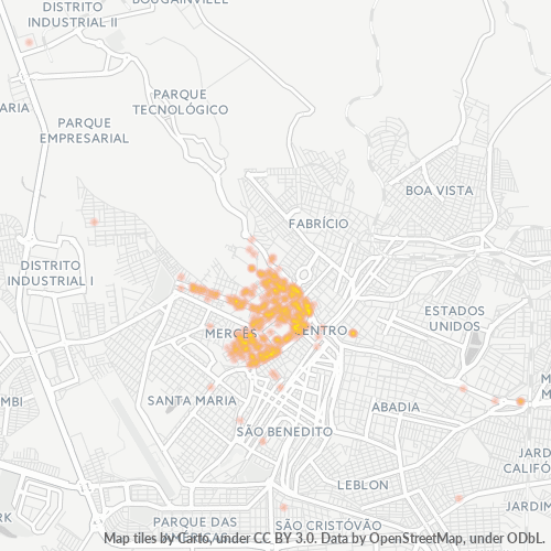 Dami ng Negosyo sa Postal Code 38060-000 - Uberaba, Minas Gerais