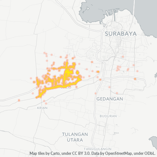Bedriftskonsentrasjon i Postnummer 61177 - Surabaya, Jawa Timur