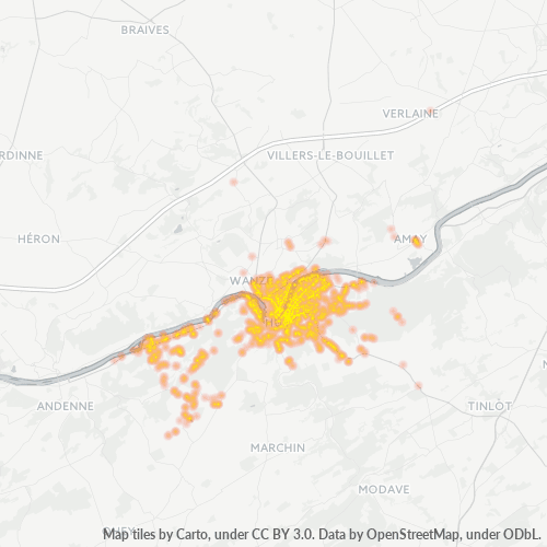 Bedrijfsconcentratie in Postcode 4500 - Hoei, Wallonië