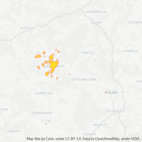 Dami ng Negosyo sa Postal Code 36341 - Lauterbach, Hesse