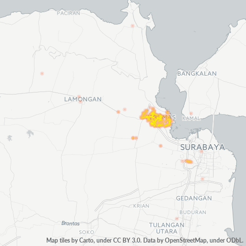 Bedriftskonsentrasjon i Postnummer 61124 - Kebomas, Jawa Timur
