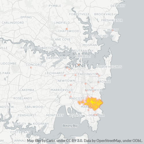 Dami ng Negosyo sa Postal Code 2035 - Maroubra, New South Wales