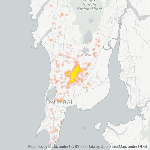 Bedrijfsconcentratie in Postcode 400070 - Bombay, Maharashtra
