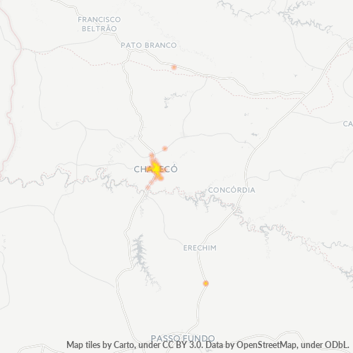 Concentració d'empreses a Codi Postal 89801-000 - Chapecó, Estat de Santa Catarina