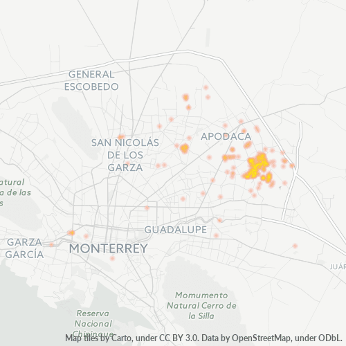 Dami ng Negosyo sa Postal Code 66640 - Apodaca, Nuevo León