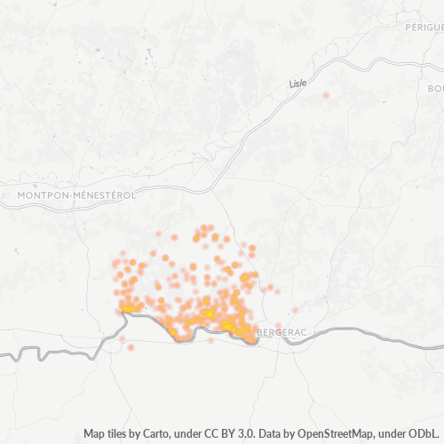 Dami ng Negosyo sa Postal Code 24130 - Badefols-sur-Dordogne, Aquitania