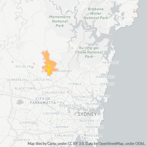 Dami ng Negosyo sa Postal Code 2158 - Dural, New South Wales