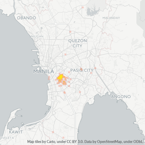 Business Concentration in Zip Code 1204 - Manila, Metro Manila