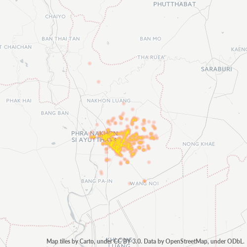 Bedrijfsconcentratie in Postcode 13210 - Uthai, Changwat Ayutthaya