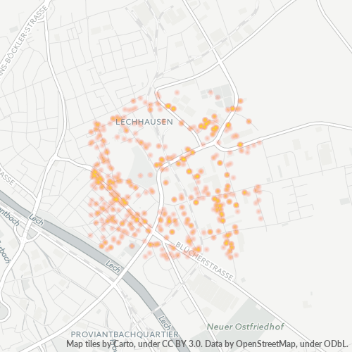 Business Concentration in Postal Code 86165 - Augsburg, Bavaria
