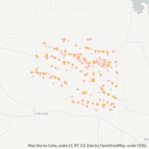 Concentration d'activités en/à/au/aux Code Postal S0A - Saskatchewan