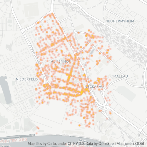 Dami ng Negosyo sa Postal Code 68199 - Mannheim, Baden-Württemberg Region
