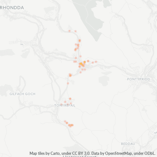 Business Concentration in Postal Code CF39 - United Kingdom