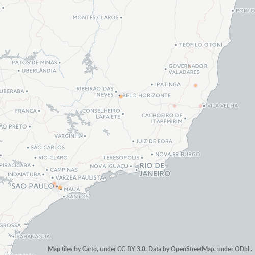 Concentració d'empreses a Codi Postal 29930-000 - São Mateus, Estat d'Espírito Santo