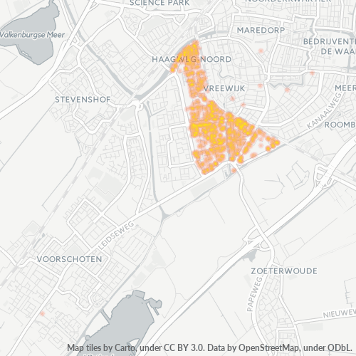 Dami ng Negosyo sa Postal Code 2321 - Leiden, Provincie Zuid-Holland