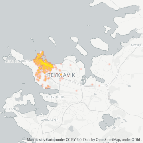 Dami ng Negosyo sa Postal Code 101 - Reikiavik, Höfuðborgarsvæði