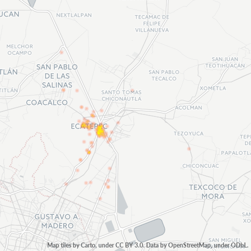Dami ng Negosyo sa Postal Code 55040 - Ecatepec, Estado ng Mehiko