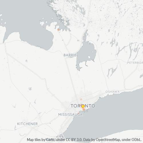 Bedrijfsconcentratie in Postcode M5P - Toronto, Ontario