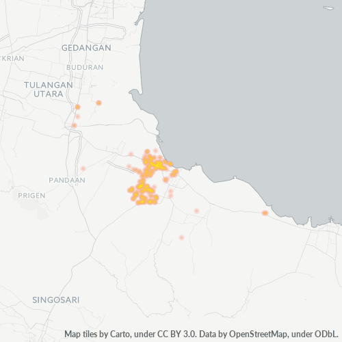 Dami ng Negosyo sa Postal Code 67151 - Pasuruan, Silangang Java