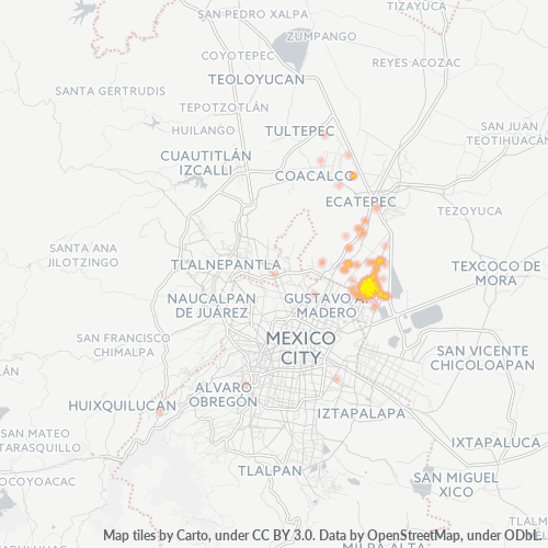 Dami ng Negosyo sa Postal Code 55280 - Ecatepec, Estado ng Mehiko