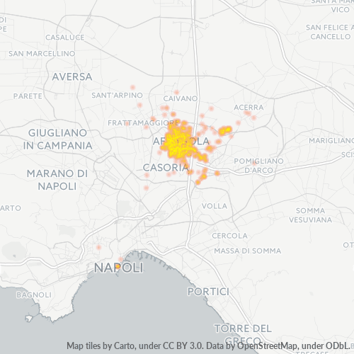 Business Concentration in Postal Code 80021 - Italy