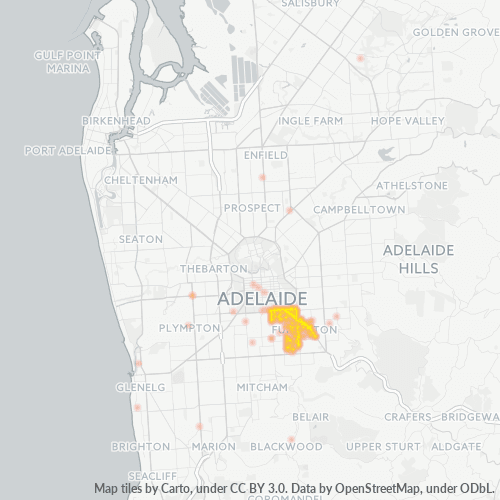 Dami ng Negosyo sa Postal Code 5063 - Fullarton, Timog Australya