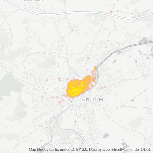Business Concentration in Postal Code 89073 - Ulm, Baden-Württemberg