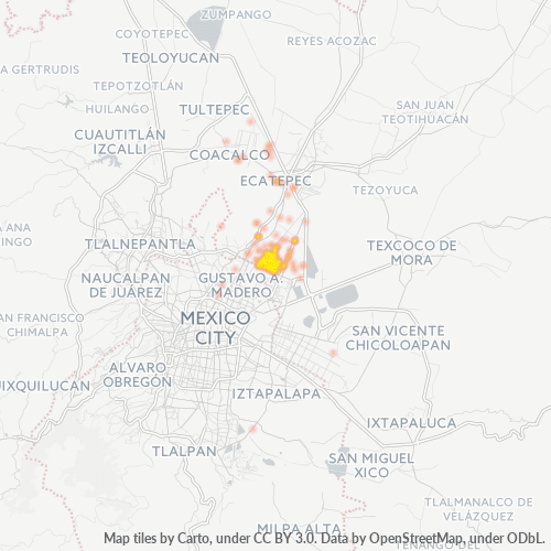 Dami ng Negosyo sa Postal Code 55270 - Ecatepec, Estado ng Mehiko
