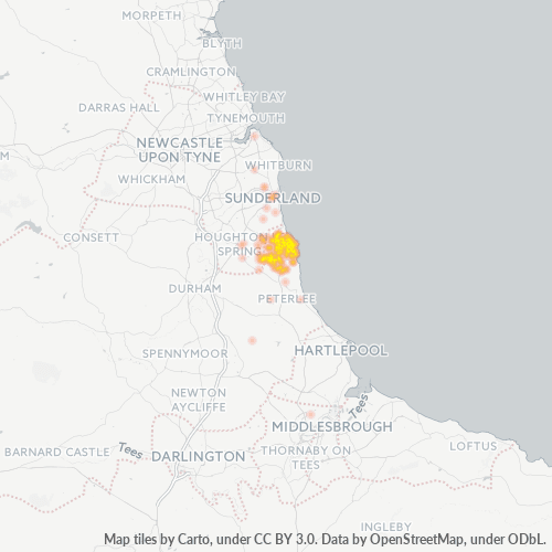 Dami ng Negosyo sa Postal Code SR7 - United Kingdom