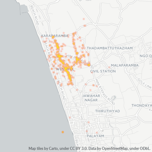 Dami ng Negosyo sa Postal Code 673005 - Kozhikode, State of Kerala
