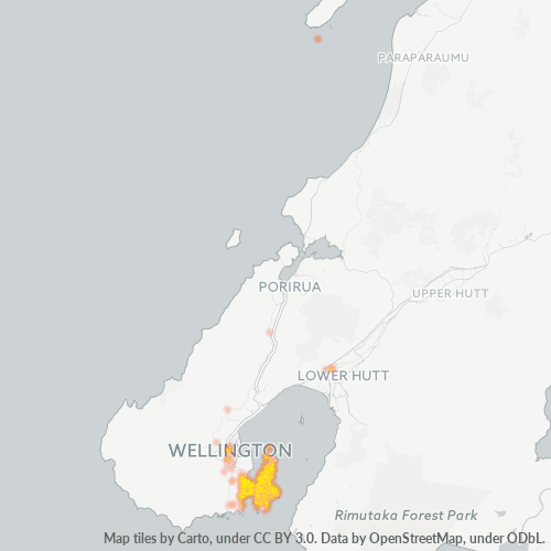 Concentració d'empreses a Codi Postal 6022 - Miramar, Regió de Wellington