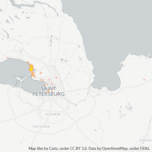 Dami ng Negosyo sa Postal Code 197706 - Sestroretsk, San Petersburgo