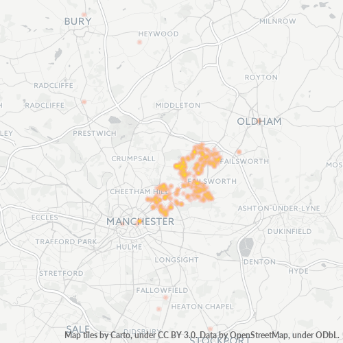 Concentració d'empreses a Codi Postal M40 - Manchester City Centre, Anglaterra
