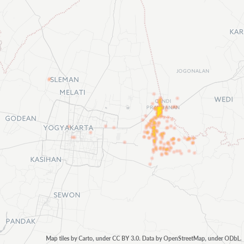 Dami ng Negosyo sa Postal Code 55572 - Sleman, Daerah Istimewa Yogyakarta