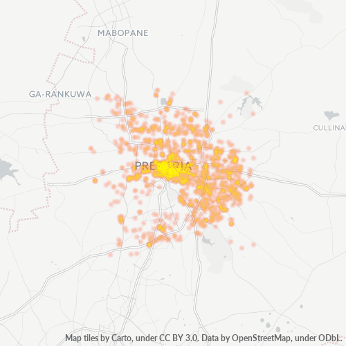 Bedrijfsconcentratie in Postcode 0002 - Pretoria, Gauteng