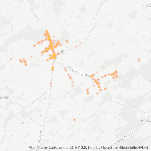 Bedrijfsconcentratie in Postcode 5350 - Ohey, Wallonië